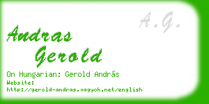 andras gerold business card